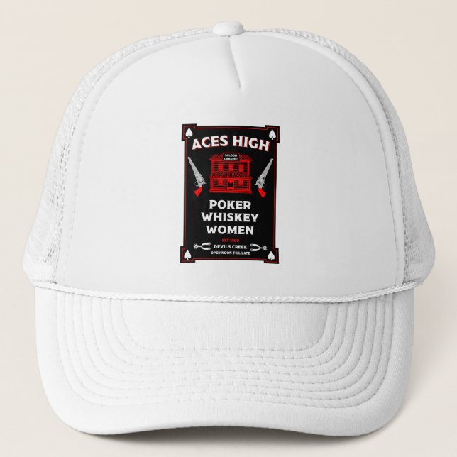 Gorra De Camionero Saloon de Cowboy American Frontier (Anverso)