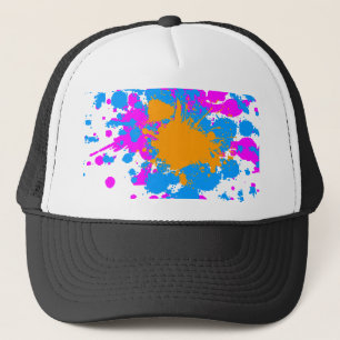 Gorra De Camionero Salpicadura retra de la pintura del tigre 80s de