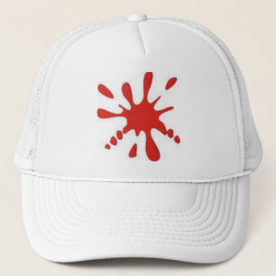 Gorra De Camionero Salpicadura roja de la pintura