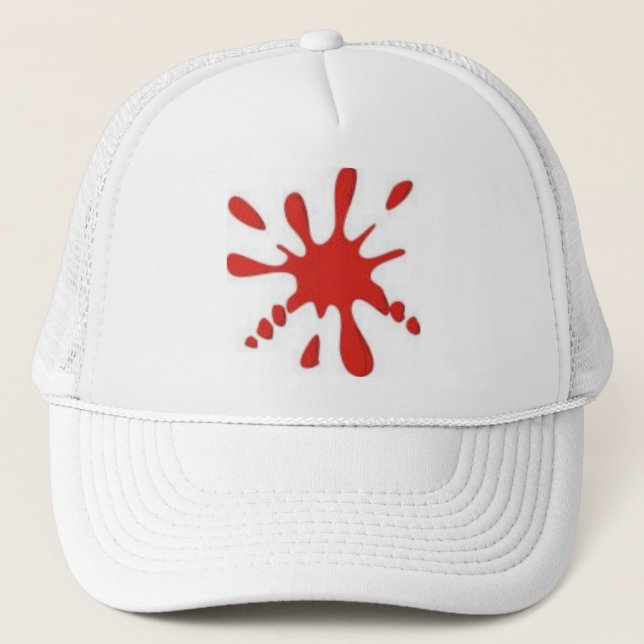 Gorra De Camionero Salpicadura roja de la pintura (Anverso)