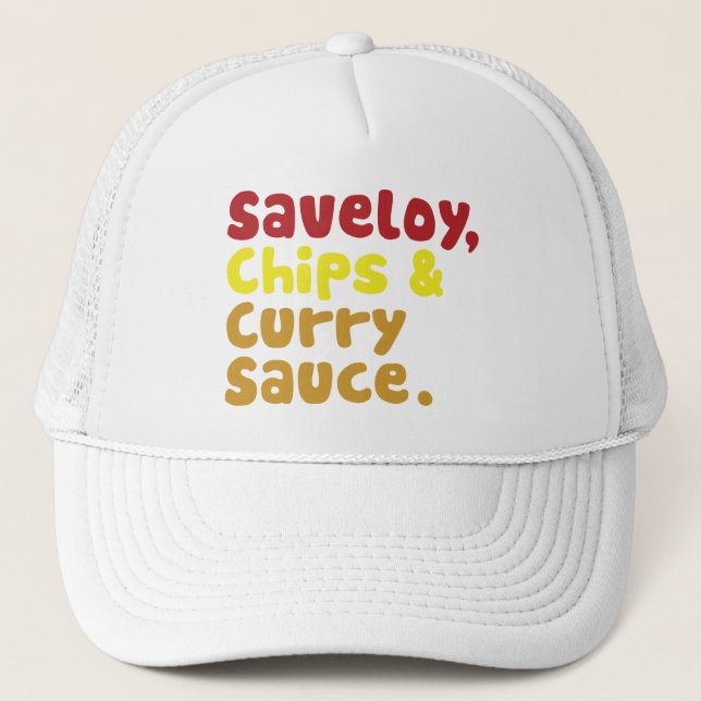 Gorra De Camionero Salsa de salchichas y salsa de curry. (Anverso)
