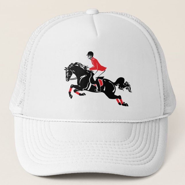 Gorra De Camionero salto de espectáculo ecuestre (Anverso)