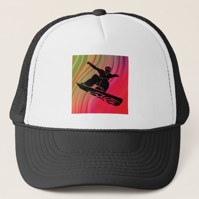 Gorra De Camionero Salto de Snowboard (Anverso)