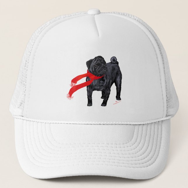 Gorra De Camionero Saltos en la bufanda roja (Anverso)