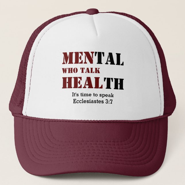 Gorra De Camionero Salud mental de los hombres (Anverso)