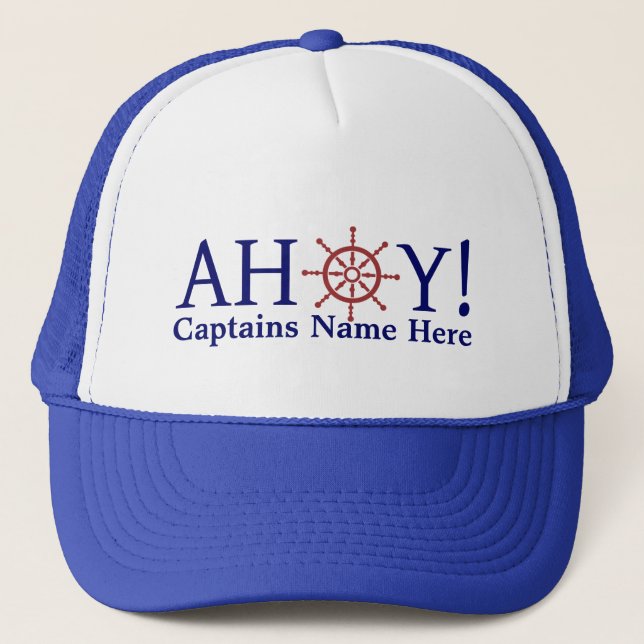 Gorra De Camionero Saludos Capitanes Personalizable Personalizado (Anverso)