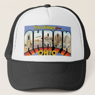 Gorra De Camionero ¡Saludos de Akron, Ohio!