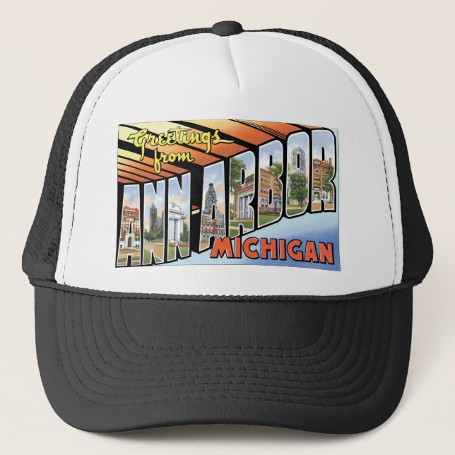 Gorra De Camionero ¡Saludos de Ann Arbor, Michigan! (Anverso)