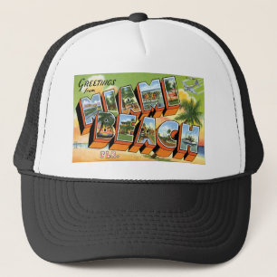 Gorra De Camionero ¡Saludos de Miami Beach, la Florida!