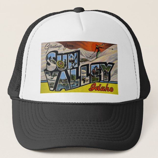 Gorra De Camionero Saludos de Sun Valley Idaho (Anverso)