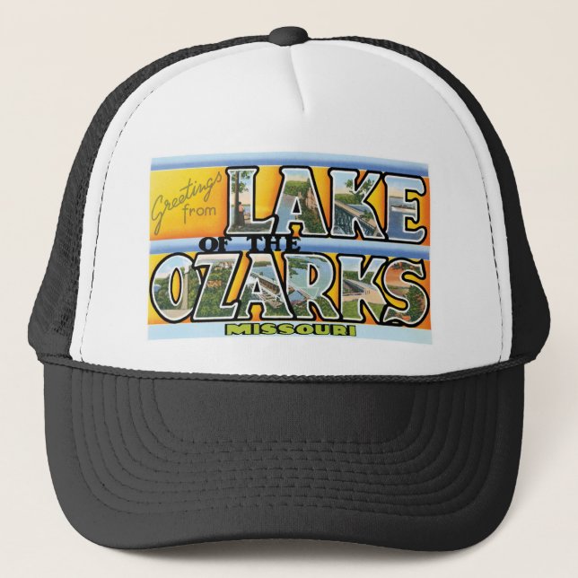 Gorra De Camionero ¡Saludos del lago del Ozarks! (Anverso)