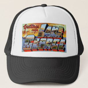 Gorra De Camionero Saludos del lago George Nueva York