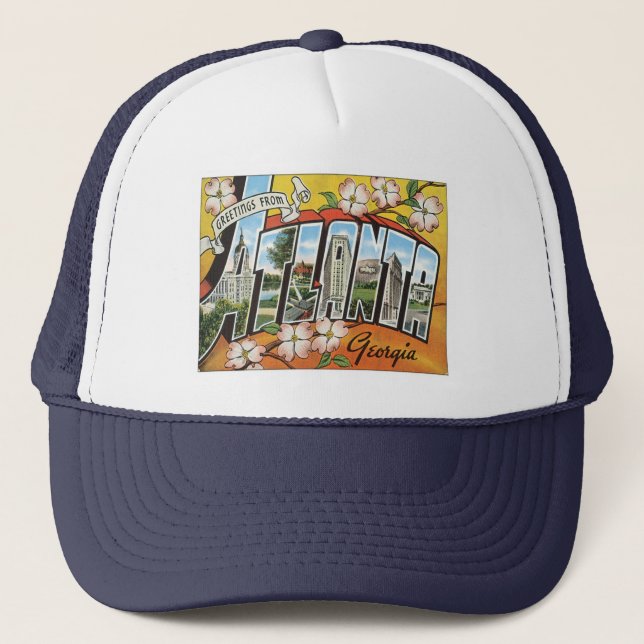 Gorra De Camionero Saludos desde Atlanta Trucker Hat (Anverso)