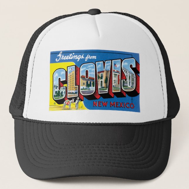 Gorra De Camionero Saludos desde Clovis, Nuevo México (Anverso)