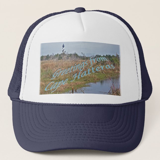 Gorra De Camionero Saludos desde el Cabo Hatteras OBX (Anverso)