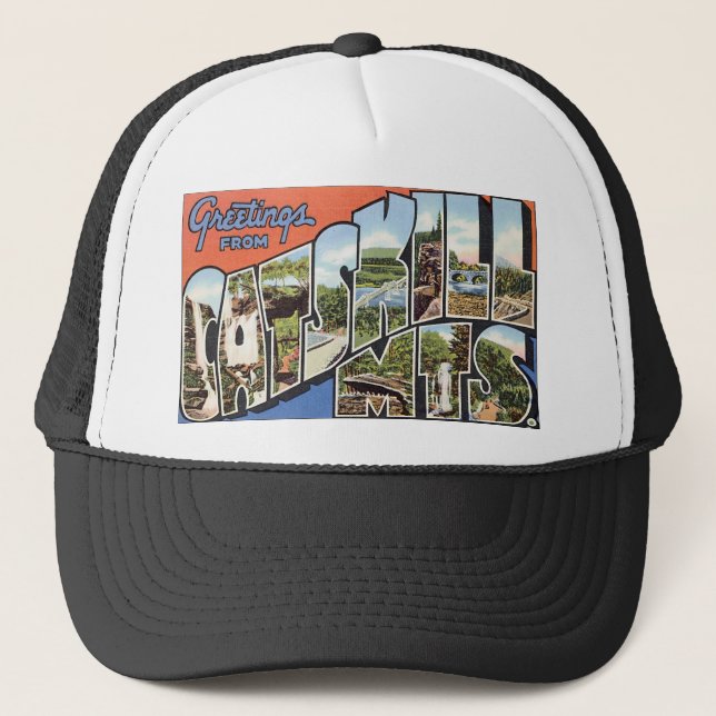 Gorra De Camionero Saludos desde las montañas Catskill (Anverso)