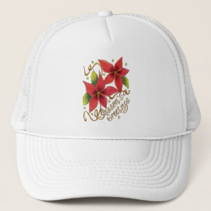 Gorra De Camionero Saludos lindos de la temporada de Navidad con poin