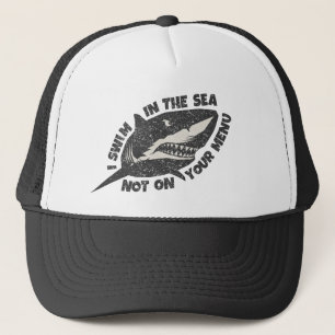Gorra De Camionero Salva Tiburones - Nado en el Mar No en tu Menú
