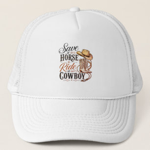 Gorra De Camionero salva un caballo monta un vaquero