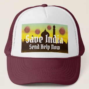 Gorra De Camionero Salvar a India de Covid-19