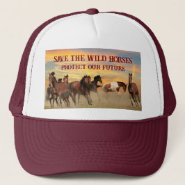 Gorra De Camionero Salvar a los Caballos Salvajes