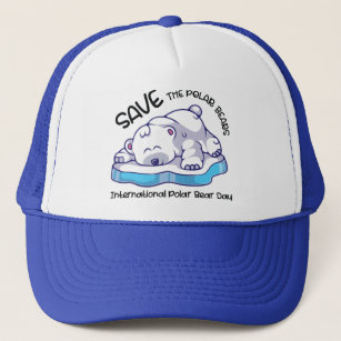 Gorra De Camionero Salvar a los osos polares el Día del Oso Polar