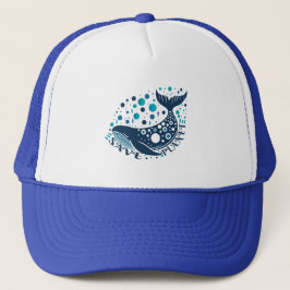 Gorra De Camionero Salvar el arte de la ballena planetaria para la co
