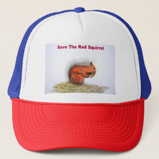 Gorra De Camionero Salvar la conservación de la ardilla roja