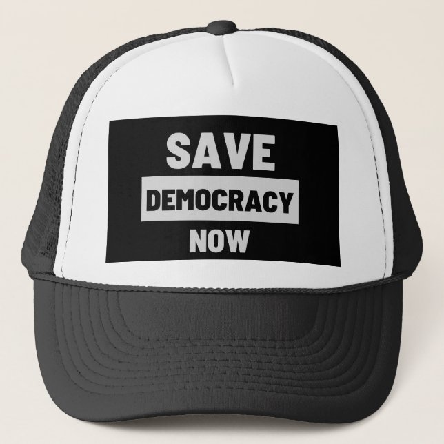 Gorra De Camionero Salvar la democracia (Anverso)