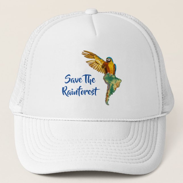 Gorra De Camionero Salvar la selva tropical (Anverso)