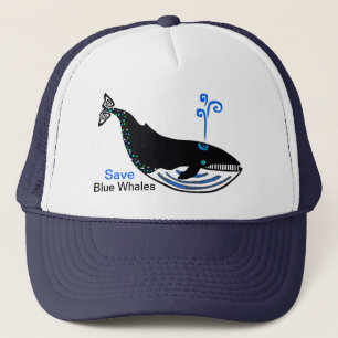 Gorra De Camionero Salvar las BALLENAS azules - Animales en peligro d