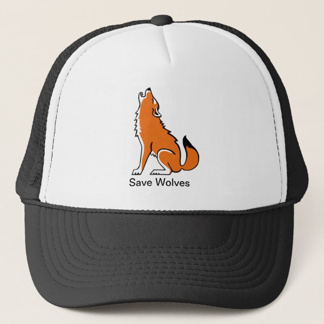 Gorra De Camionero Salvar lobos - Activista animal - animal en peligr (Anverso)