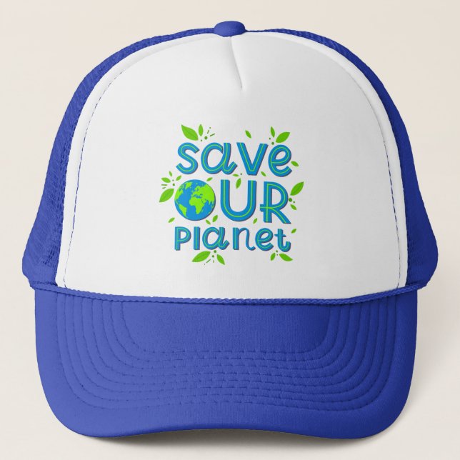 Gorra De Camionero Salvar nuestro planeta (Anverso)