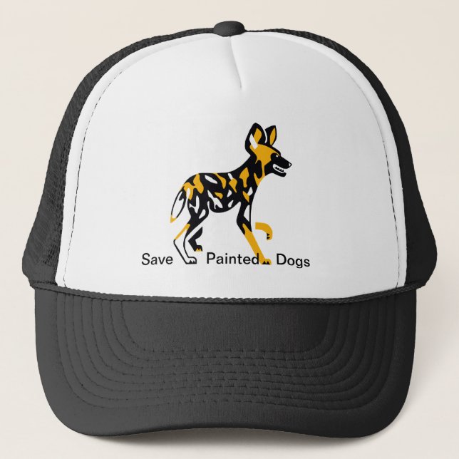 Gorra De Camionero Salvar perros pintados - Perros de caza de Cabo -  (Anverso)