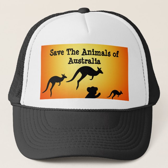 Gorra De Camionero Salvemos a los animales de Australia (Anverso)
