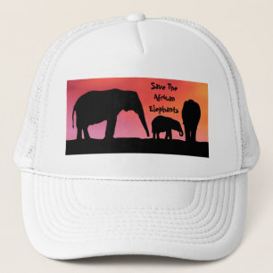Gorra De Camionero Salvemos a los elefantes africanos