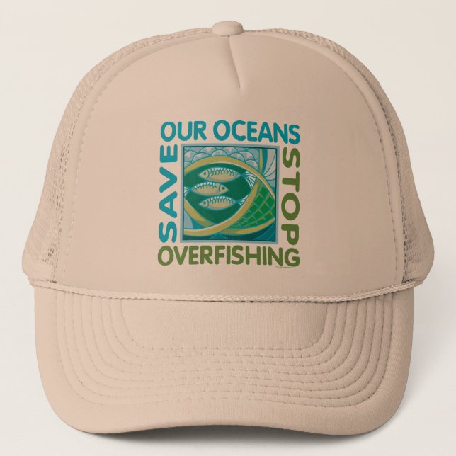 Gorra De Camionero Salvemos nuestros océanos (Anverso)