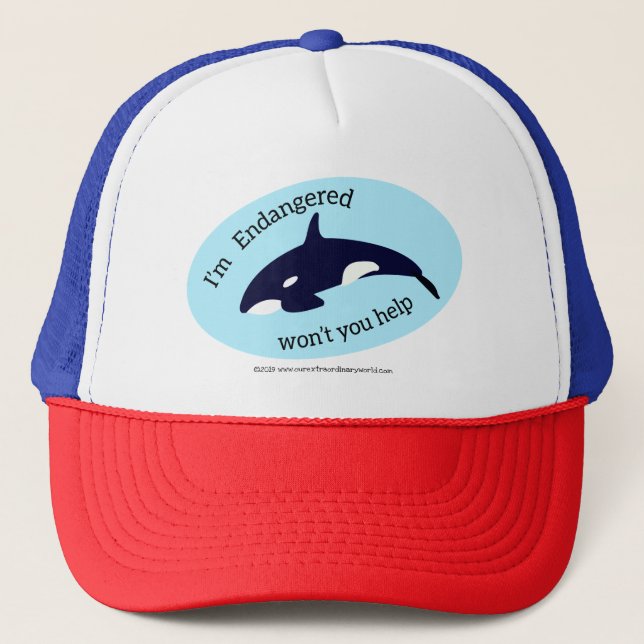 Gorra De Camionero Salven a las ballenas (Anverso)
