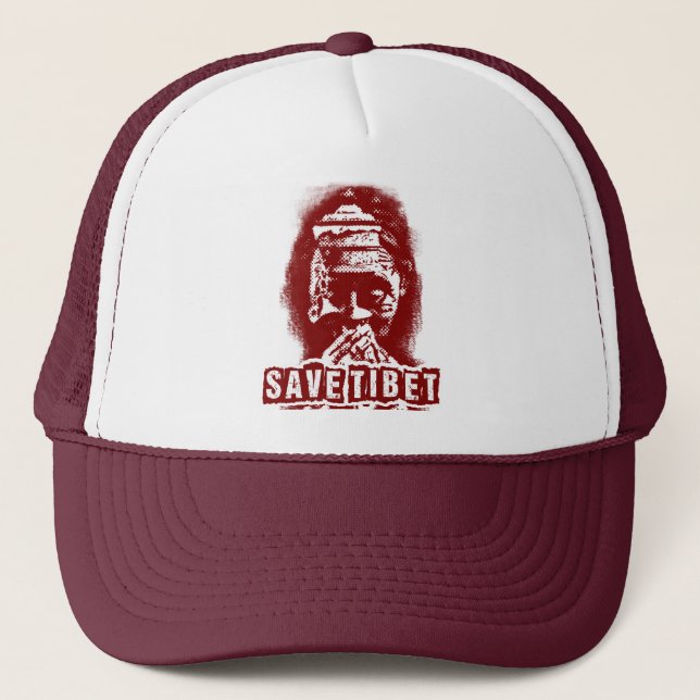 GORRA DE CAMIONERO ¡SALVEN EL TÍBET~! ¡TIBET GRATIS! (Anverso)