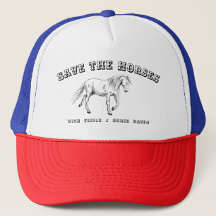 Gorra De Camionero Salven los caballos con la camiseta de TJHH