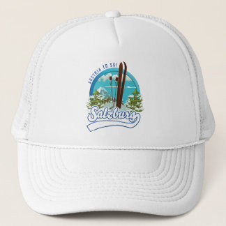 Gorra De Camionero Salzburgo austria para el logotipo de esquí.