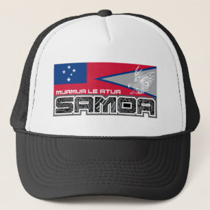 Gorra De Camionero Samoa Muamua Le Atua - bandera de American