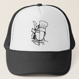 Gorra de camionero Samurai Chef - Equipo de BBQ Ar