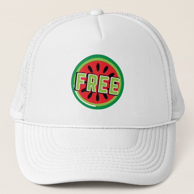 Gorra De Camionero sandía Palestina libre- Libertad para los palestin (Anverso)