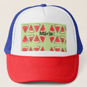 Gorra De Camionero Sandía rosa simple agregar nombre mínimo personali