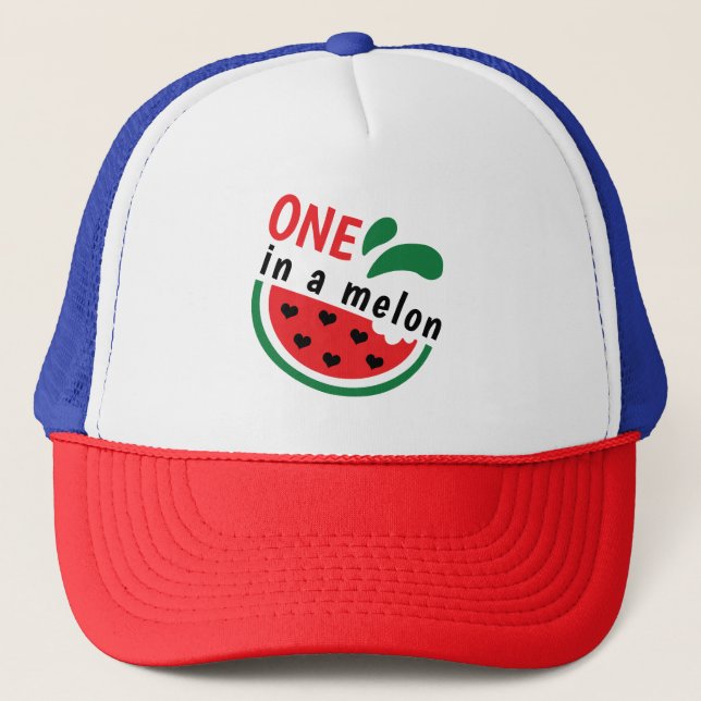 Gorra De Camionero Sandía sincera ONE en un melón (Anverso)