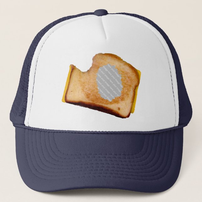 Gorra De Camionero Sandwich de queso a la parrilla del personalizable (Anverso)