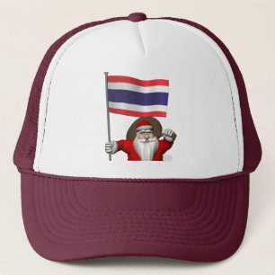 Gorra De Camionero Santa Claus Con Bandera De Tailandia