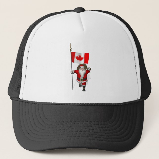 Gorra De Camionero Santa Claus Con El Fin De Canadá (Anverso)