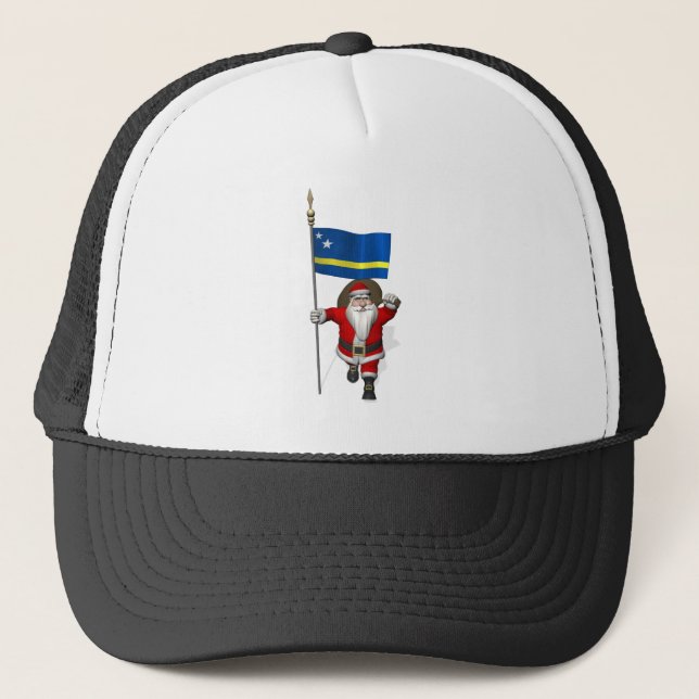 Gorra De Camionero Santa Claus Con El Firma De Curazao (Anverso)